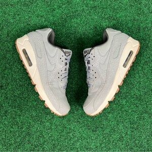 Nike Air Max 90 Premium Wolf Grey Sail White 443817-011 Size 7.5 Shoes
